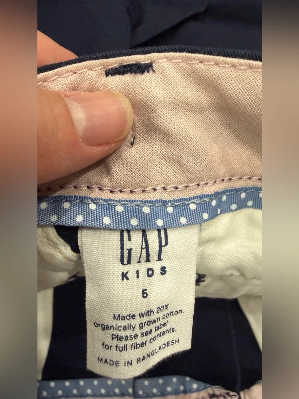 Gap Kids Girl's Uniform Bermuda Shorts Navy Blue Size 5, NEW